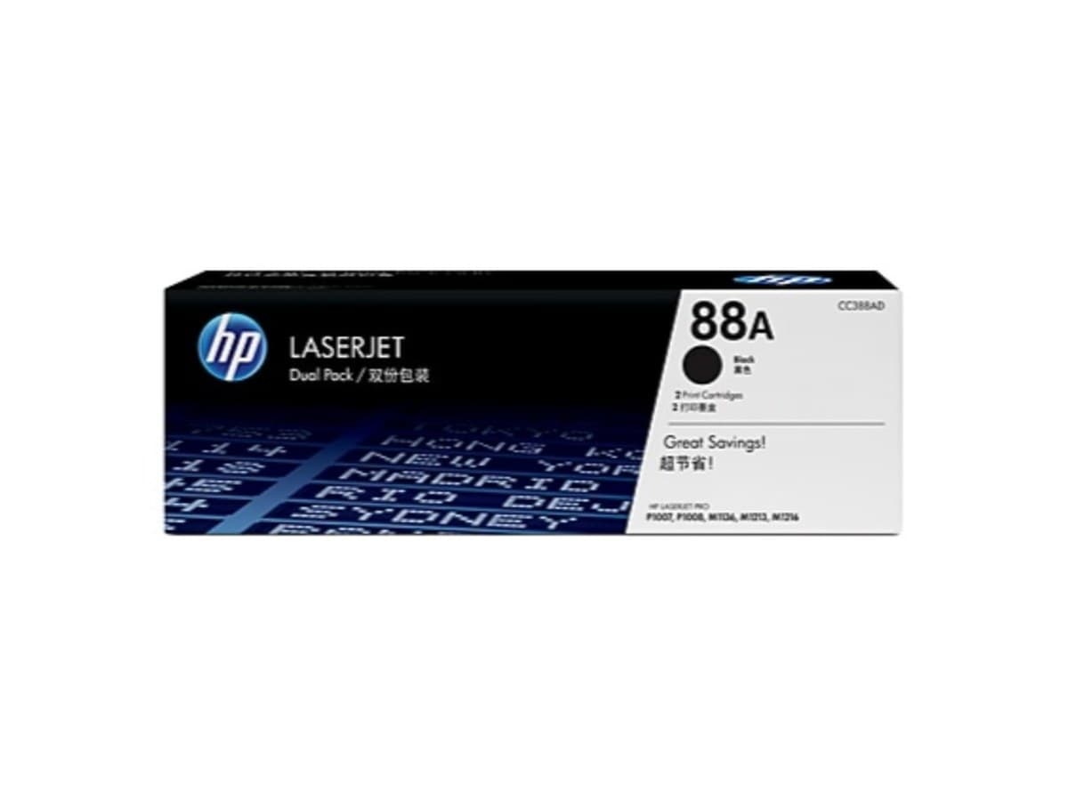 HP 88A (CC388AD) black toner — dual pack