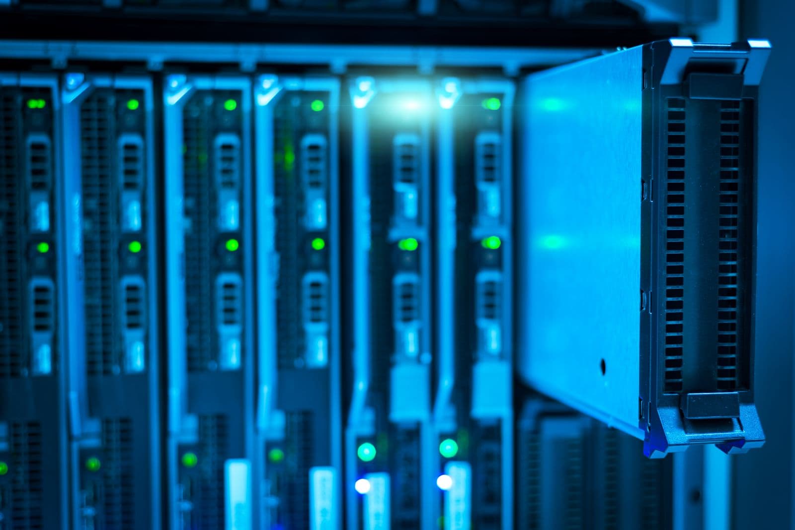 Server and networking hardware in a rack